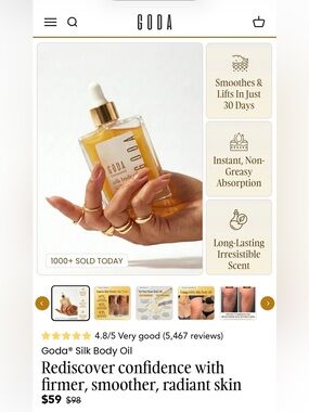 NIB- Goda Silk Pheromone Body Oil Perfume